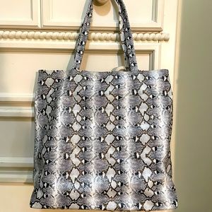 Saks Fifth Avenue snake skin tote